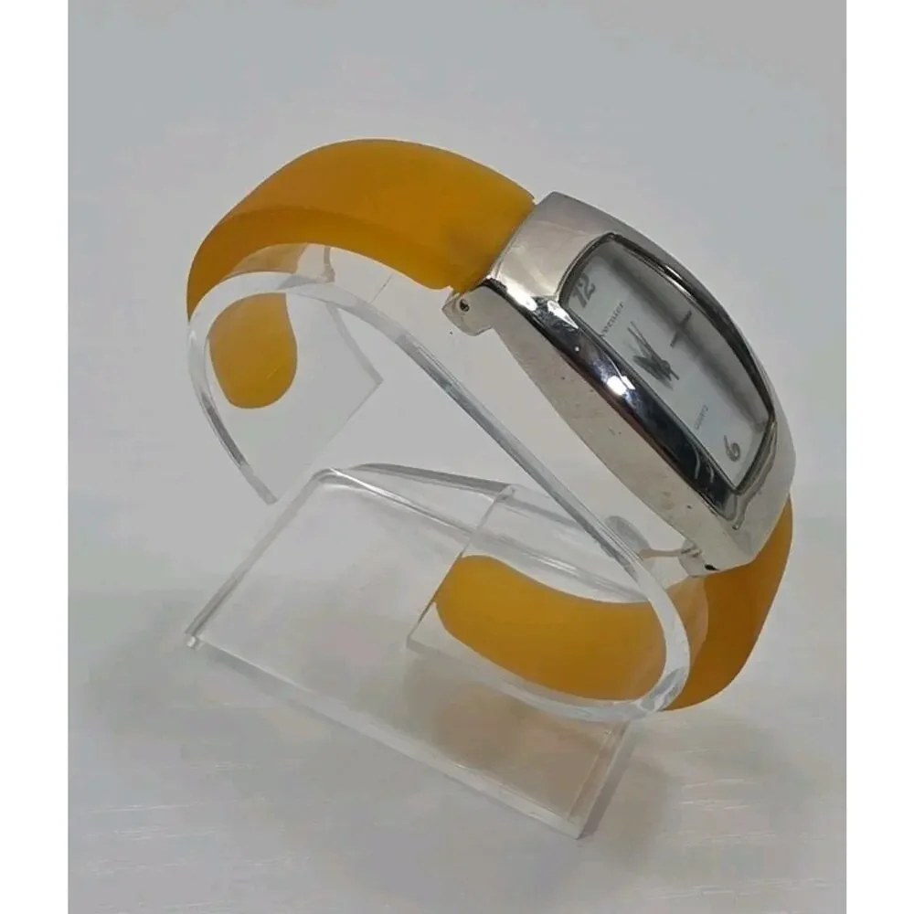Vernier 2605 Silver Tone Cuff Bracelet Quartz Women's Watch New Battery W288